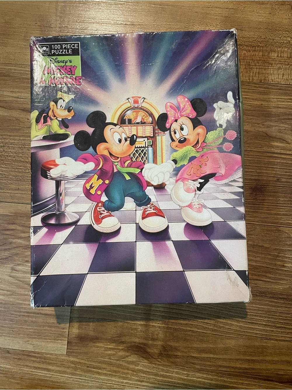 Disney Mickey & Minnie 100-Piece Puzzle - Purple, Pink, Black, White